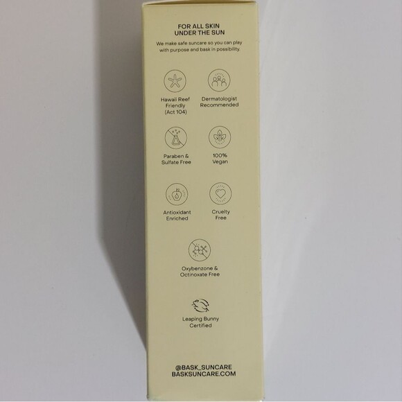 Bask Vegan Broad Spectrum Sheer Moisturizing Sunscreen SPF 30 Lotion 3.4 oz NWT - Picture 12 of 13